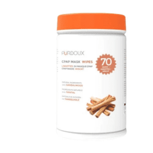 Purdoux CPAP Mask Wipes Canister - 70 wipes (Sandalwood - scented)